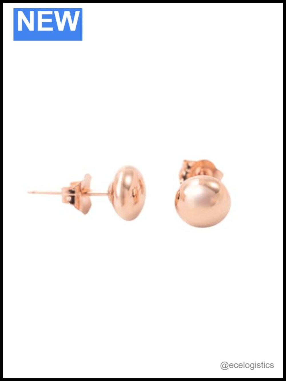 14k Solid Gold Ball Stud Earrings Hypoallergenic 3mm-8mm